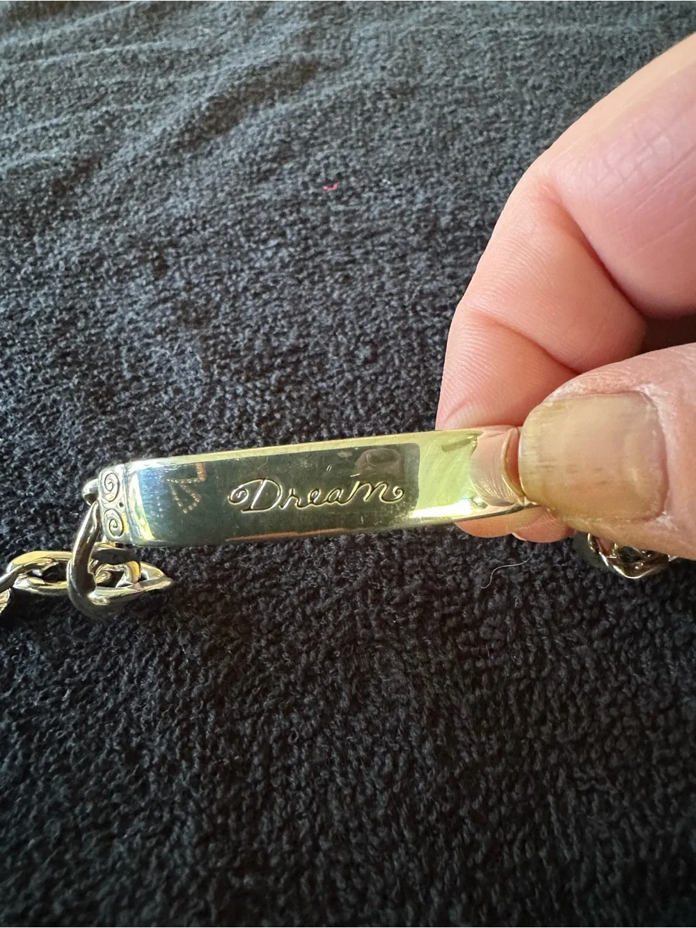 Brighton ‘Dream' Engraved Silver Tone Bracelet Bar - Picture 2 of 4